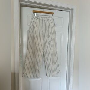 Gap Wide Leg Pleated Linen Trousers